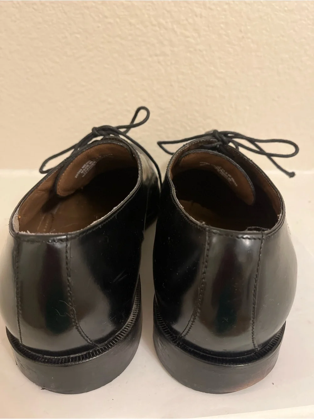 Bostonian Classics First Flex Men’s Black Cap-Toe Oxford Dress Shoes - Size 11.5